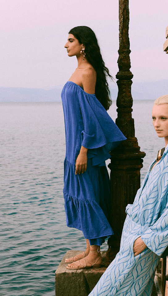 Gauze Off Shoulder Maxi Dress