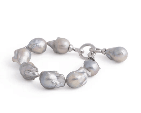 Freshwater Baroque Pearl Charm Bracelet