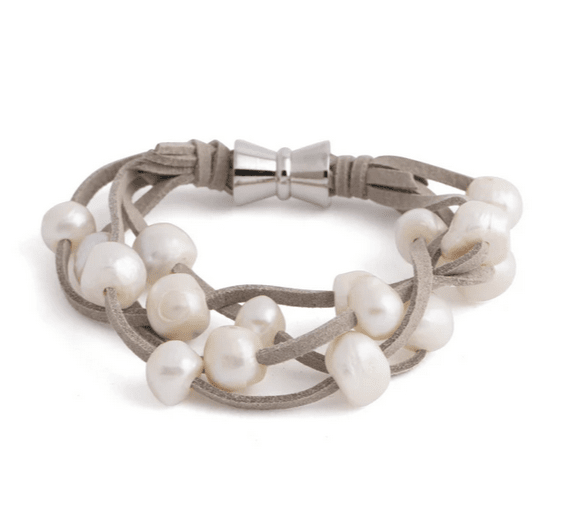 Freshwater Pearl Suede Multi-Layer Bracelet