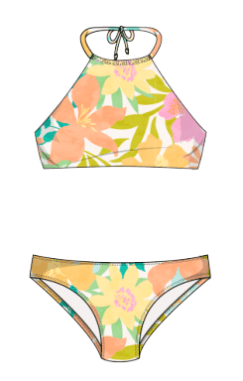 Girls' Sweet Aloha Reversible Bikini