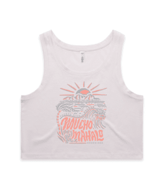 Mucho Mahalo Crop Singlet Tee