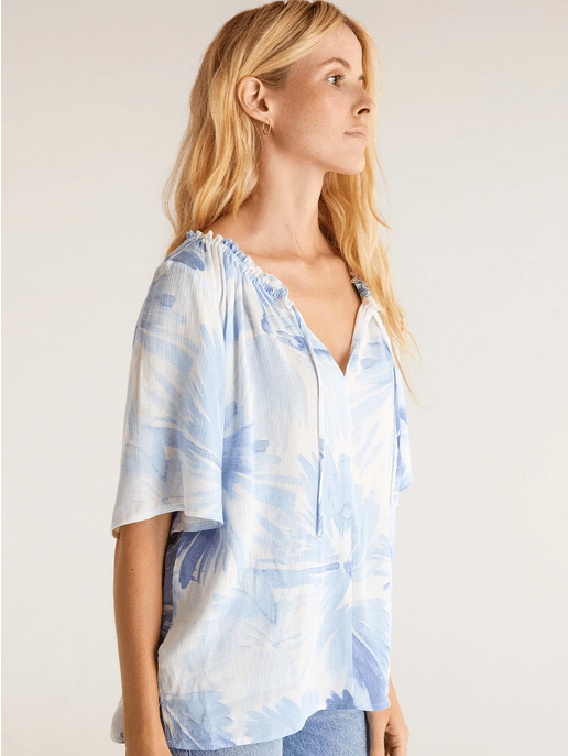 Z Supply Aylin Watercolor Leaf Top