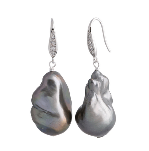 Diane Y. Amosa Pearl Baroque Drop Earrings
