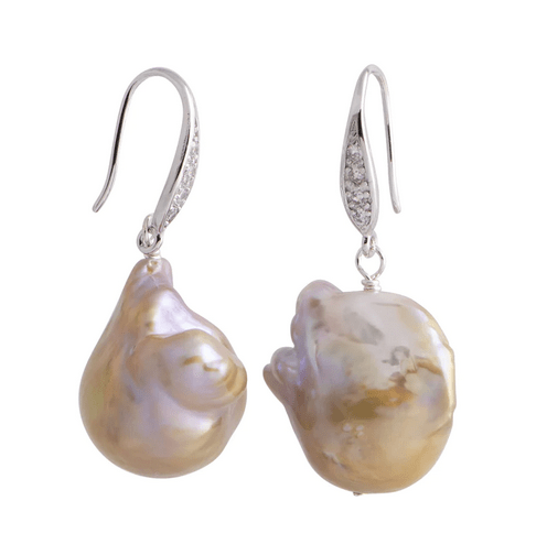 Diane Y. Amosa Pearl Baroque Drop Earrings